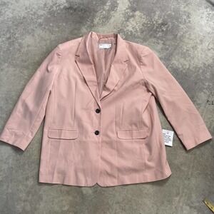 ASOS Blazer Womens 14 Pink Fitted Seamed Single Breasted 2 Button‎ Closure
